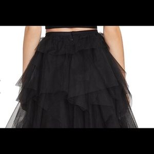 camber layered tulle maxi skirt